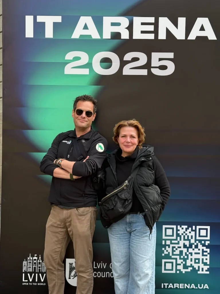 Man and a woman standing for a photo