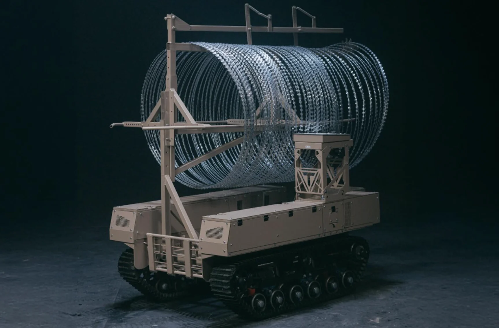 Tencore showcased the TerMIT UGV with mine-laying and obstacle deployment modules